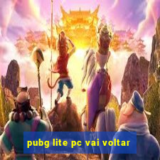 pubg lite pc vai voltar